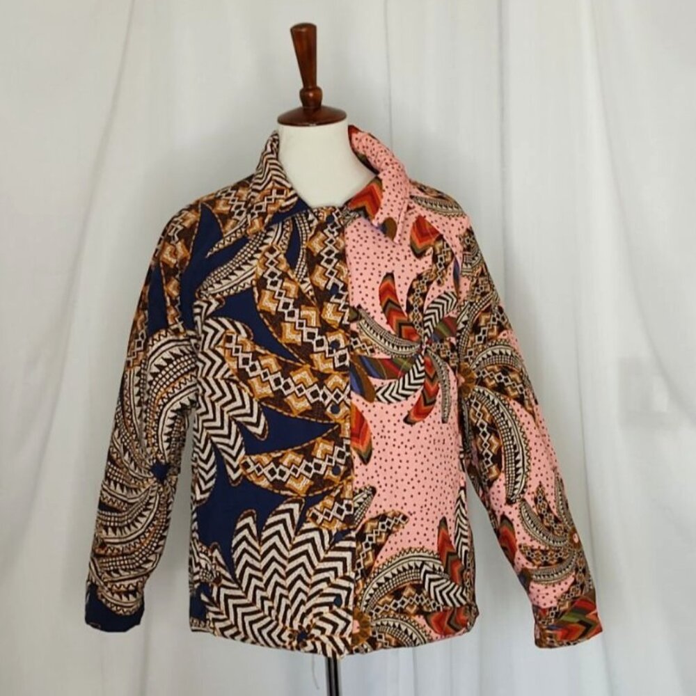 FARM RIO Jacket S Mixed Yawanawa Double Face Reversible Winter - Picture 8 of 16